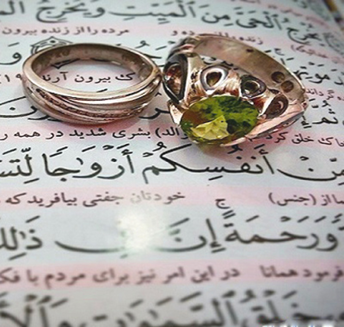 Illustration of Muslim couples with mosque